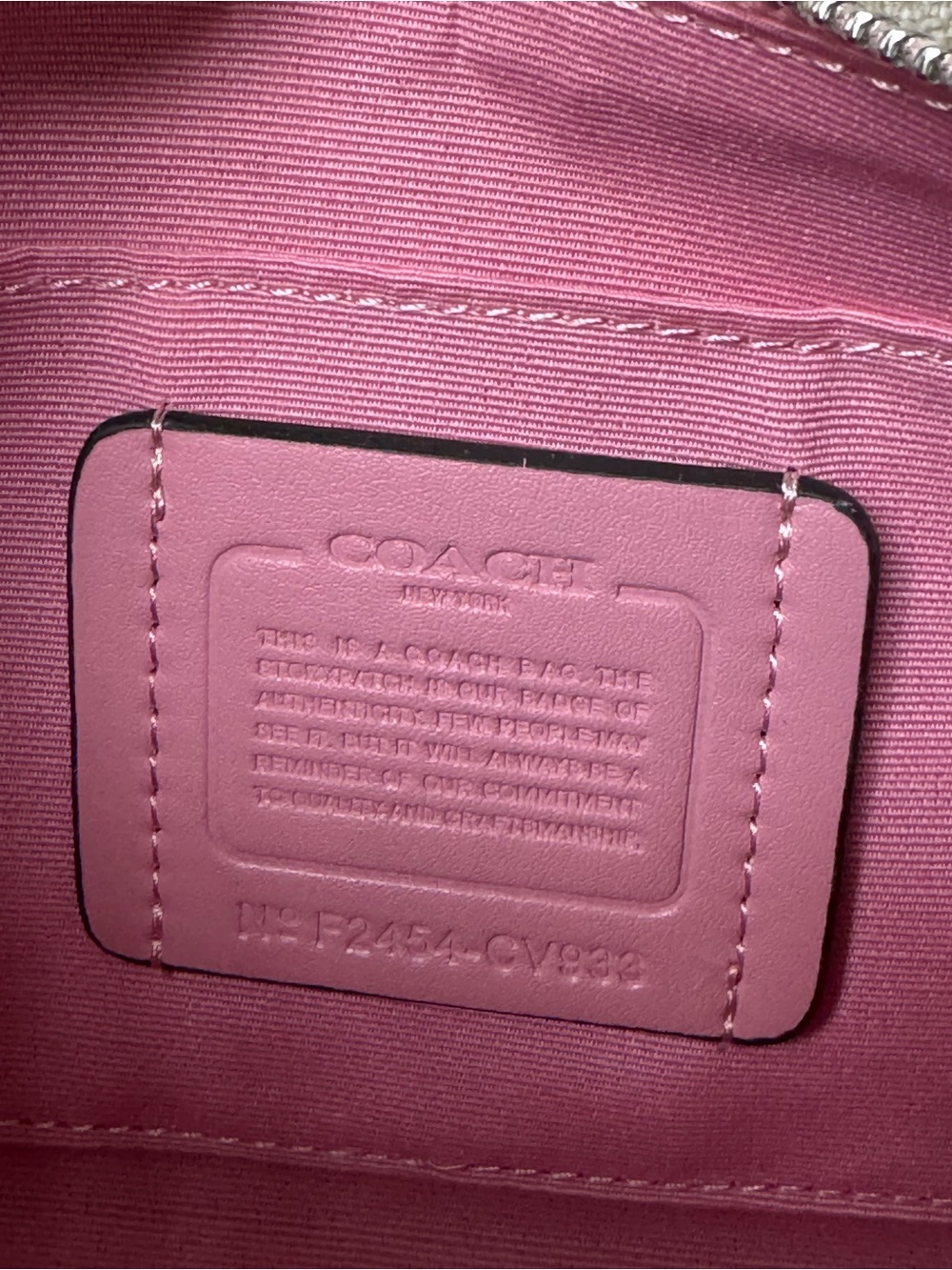 Coach Powder Pink Teri Shoulder Bag with Silver Hardware - Picture 4 of 6
